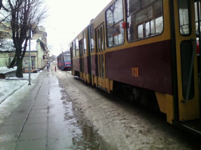 Ситуація на дорогах Львова: на вул. Личаківській стоять трамваї