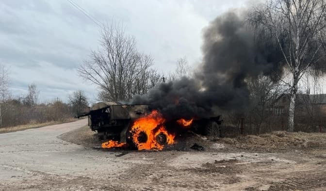 На Чернігівщині українські військові розбили сили ворога, які сунули у бік Києва