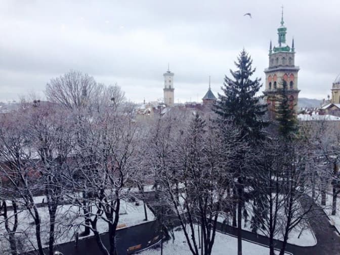 Квітнева зима у Львові. Фото