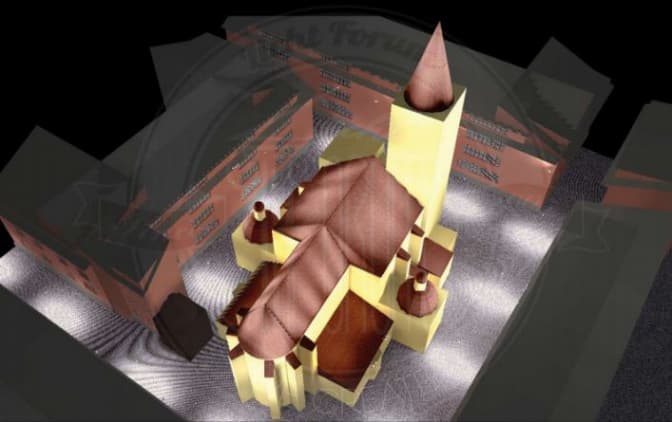 У Львові почали встановлювати підсвітку Катедрального собору. Візуалізація