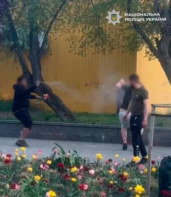 Зривав квіти та напав на патрульного: у Києві затримали агресивного молодика за хуліганство в парку