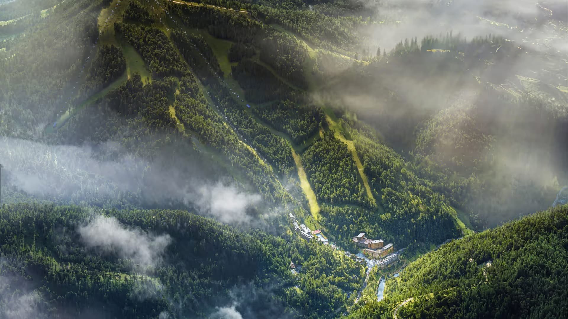 Новий курорт GORO в Карпатах будує штучне озеро на вершині гори для автоматичного засніження схилів