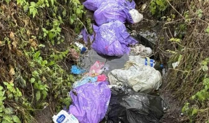 Біля Львова завдяки фотопастці виявили стихійне звалище, порушницю змусили усе прибрати