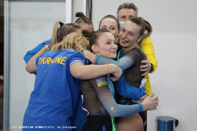 Українські гімнастки вибороли «золото» на чемпіонаті Європи