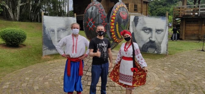 Львівський художник створив у Бразилії мурал Тараса Шевченка. Фото