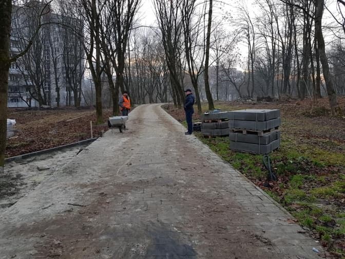 У Львові продовжують реконструкцію Замарстинівського парку. Фото