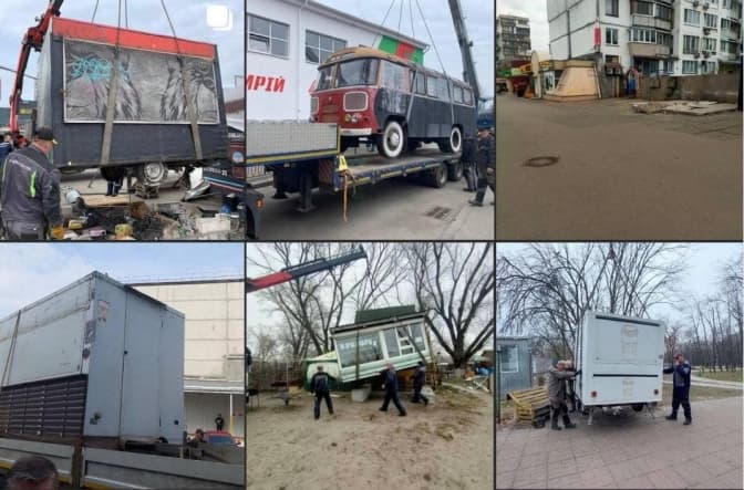 На семи вулицях Києва демонтували низку незаконних МАФів