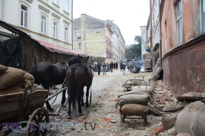 У центрі Львова знімають фільм про Голокост. Фото