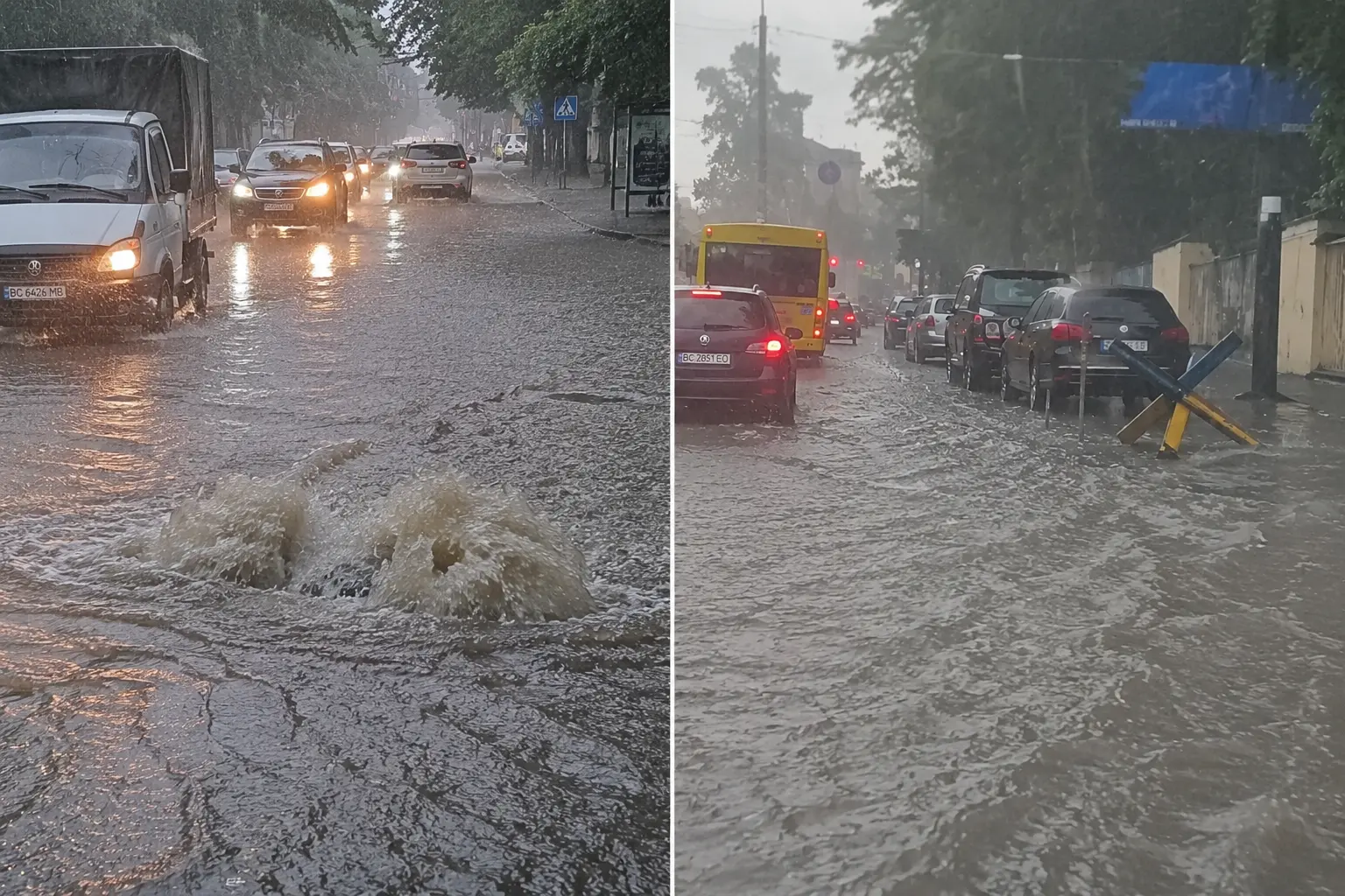 Львів заливає під час грози / фото з мережі
