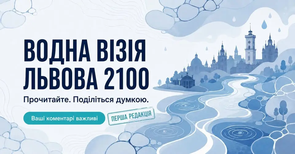 У Львові напрацювали першу версію Водної Візії Львова 2100: де подивитися