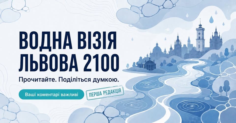 У Львові напрацювали першу версію Водної Візії Львова 2100: де подивитися