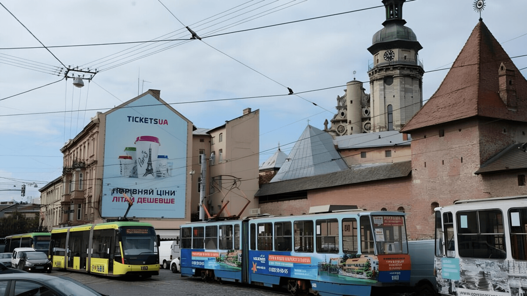 Пересічення трамвайної колії на площі Митній / Фото: ЛМР