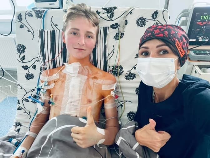 13-річний Максим, якому пересадили серце, повідомив про свій стан після трансплантації