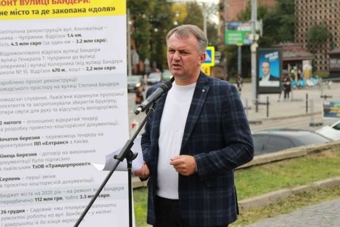 Синютка заявив, що керівництво міста заради виборів маніпулює строками ремонту вулиці Бандери