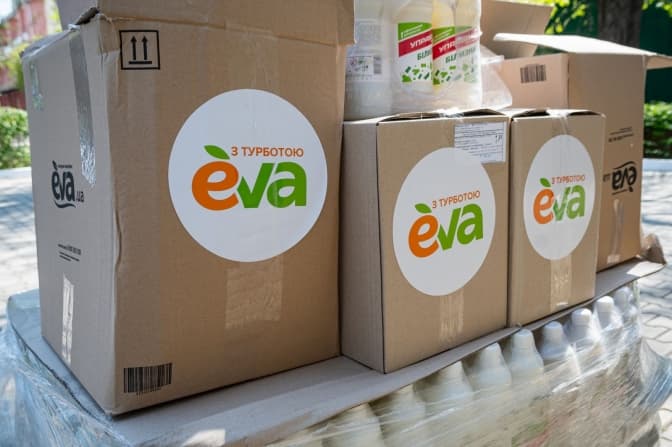 Мережа магазинів Eva забезпечила 242 опорні лікарні засобами дезінфекції