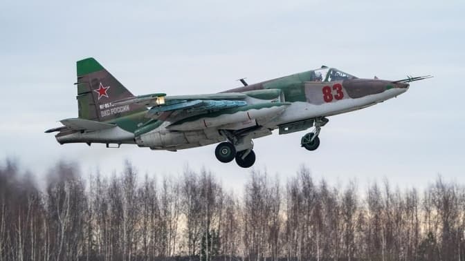 Російський штурмовик СУ-25. Фото: АР