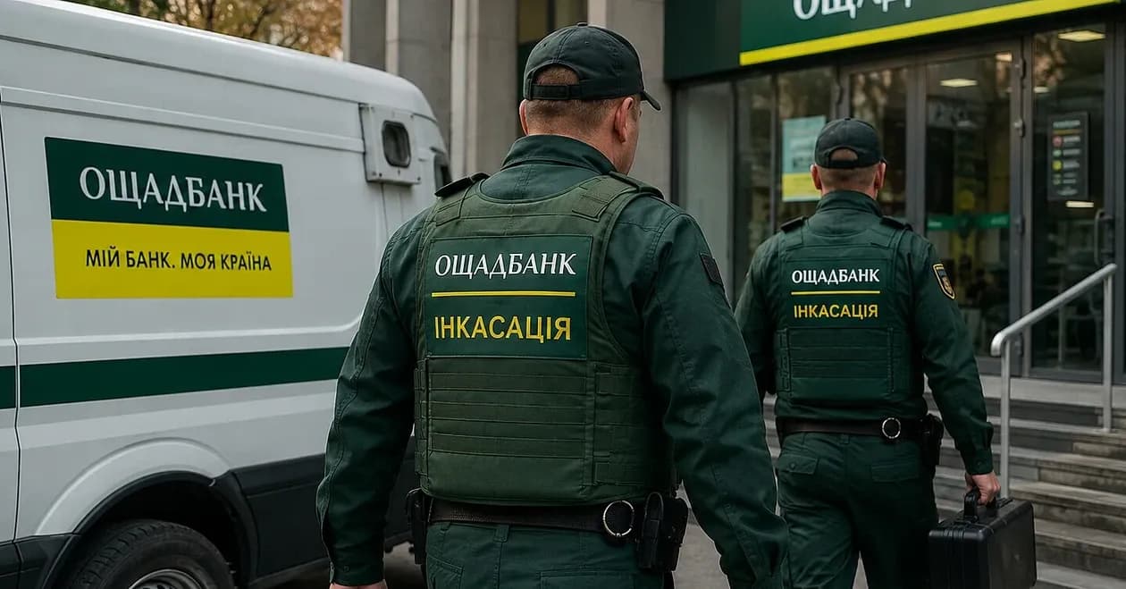 Фото: інкасатори Ощадбанку / ілюстративне з відкритих джерел