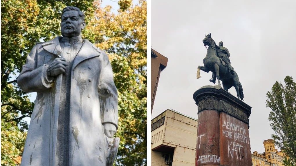 Пам'ятники Ватутіну і Щорсу / Фото: Суспільне