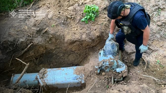 В Києві знайшли бойову частину ракети Х-69