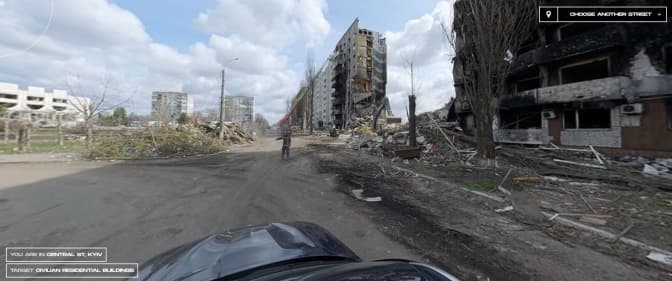 В мережі з'явився сайт, який дозволяє «пройтись» розбитими війною вулицями українських міст