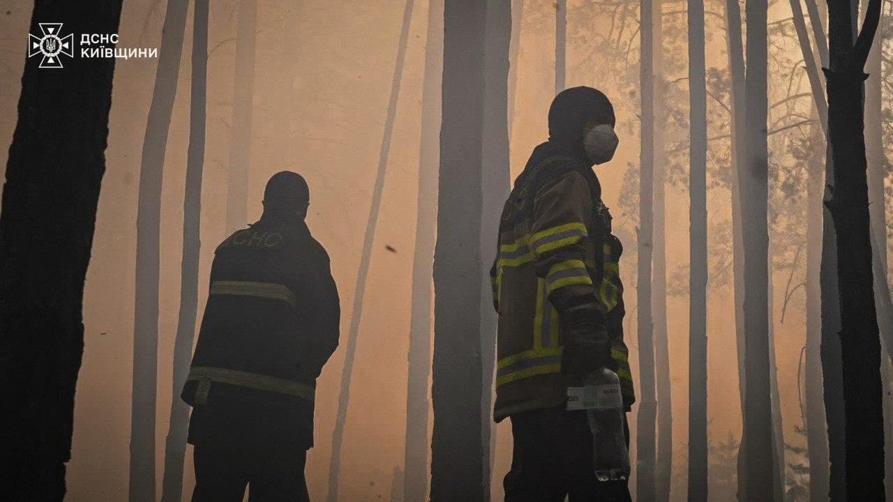 Ліквідація пожежі у Чорнобильській зоні. Фото: ДСНС
