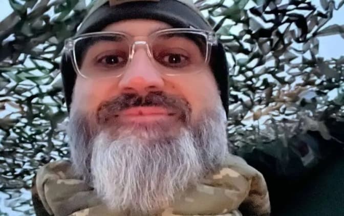 Вбитий військовий Юрій Бондаренко під час служби у війську - 2024 рік. Фото: BBC