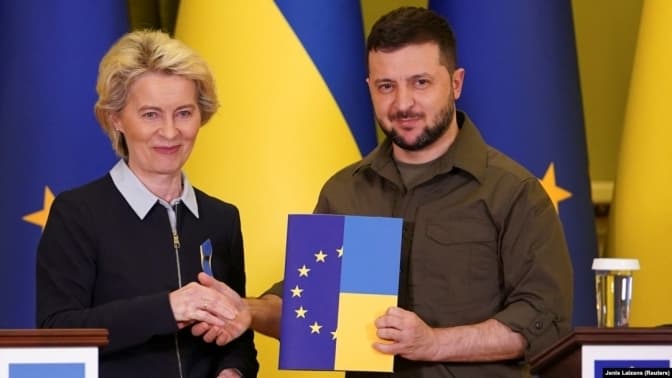 Урсула фон дер Ляєн і Володимир Зеленський / фото умовне