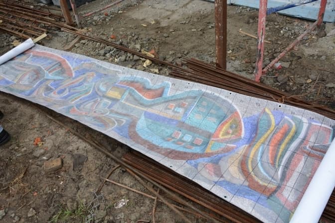 Відновлення мозаїки магазину «Океан» продовжать навесні
