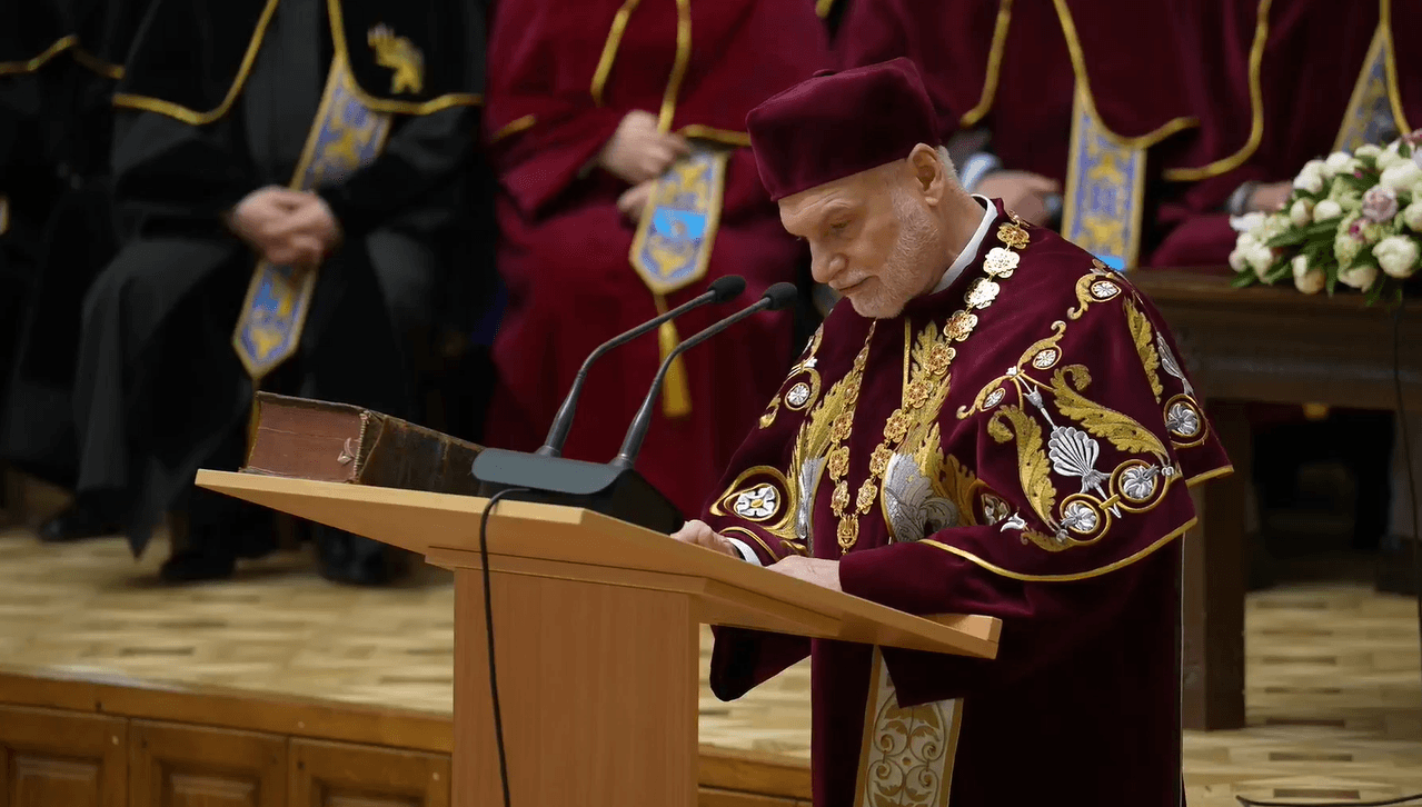 Скриншот з трансляції інавгурації / Відео: ЛНУ ім.І.Франка