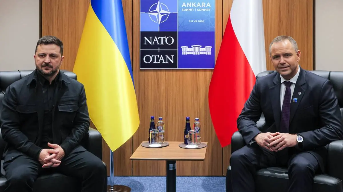 Президент Польщі Кароль Навроцький та президент України Володимир Зеленський зустрілися в Анкарі / фото: KPRP Марек Боравський