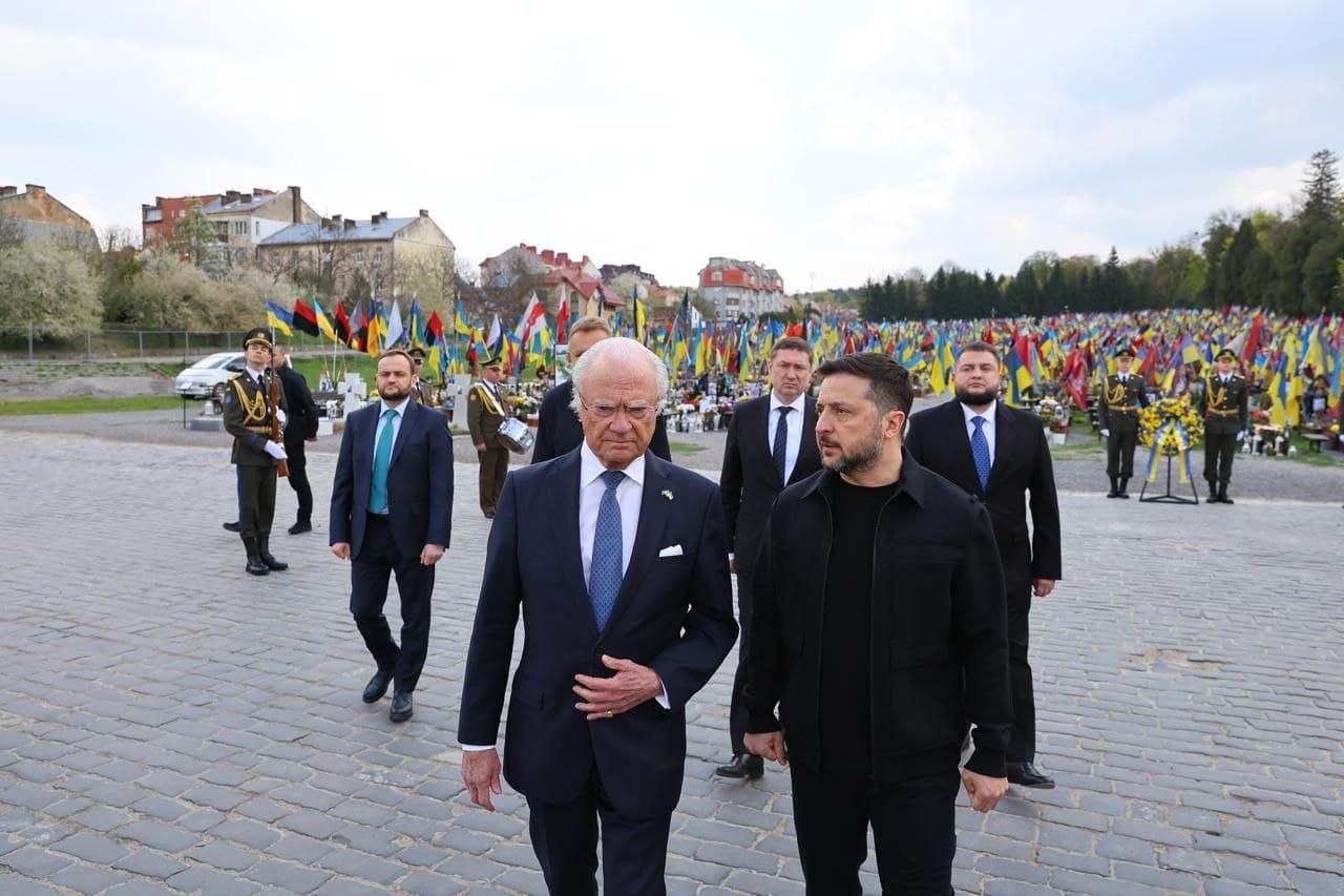 Фото: Володимир Зеленський та Король Швеції Карл XVI Густав/Максим Козицький