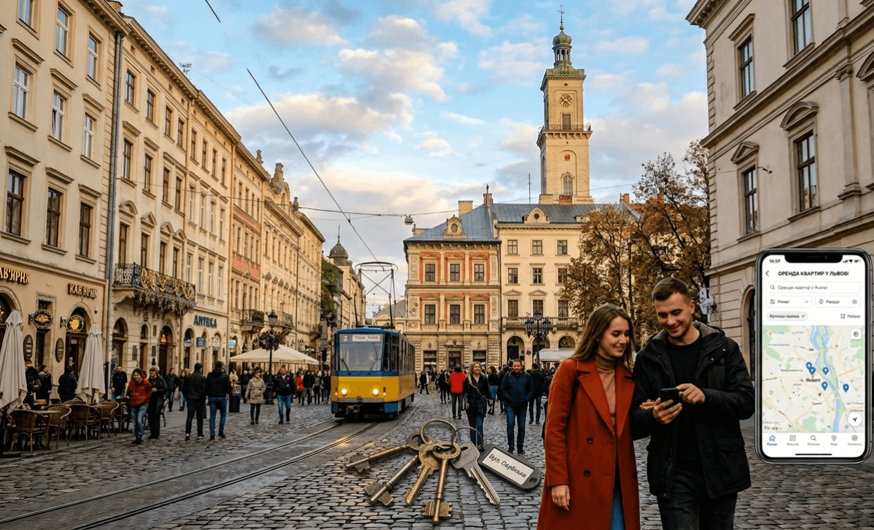 Центр Львова є популярним серед туристів-орендарів / фото ілюстративне створене ШІ