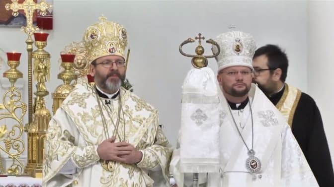Скріншот з трансляції єпископської хіротонії