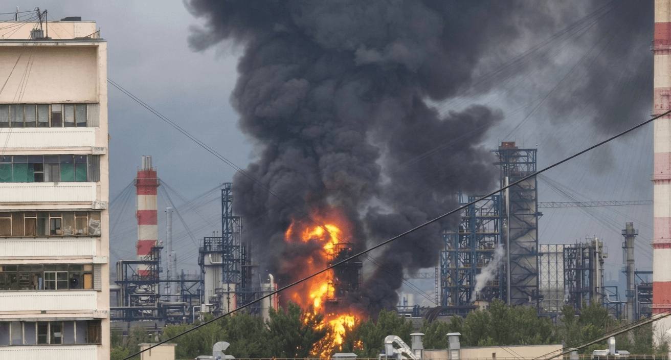 Українські дрони уразили черговий нафтовий завод у росії / фото з мережі