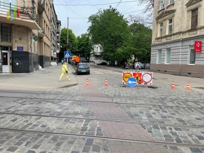 У Львові частину вулиці Коновальця закрили на ремонт