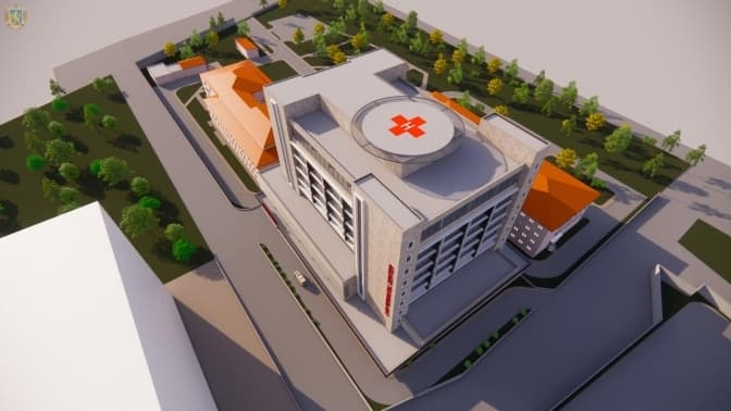 У госпіталі в Винниках планують масштабну реконструкцію. Візуалізація