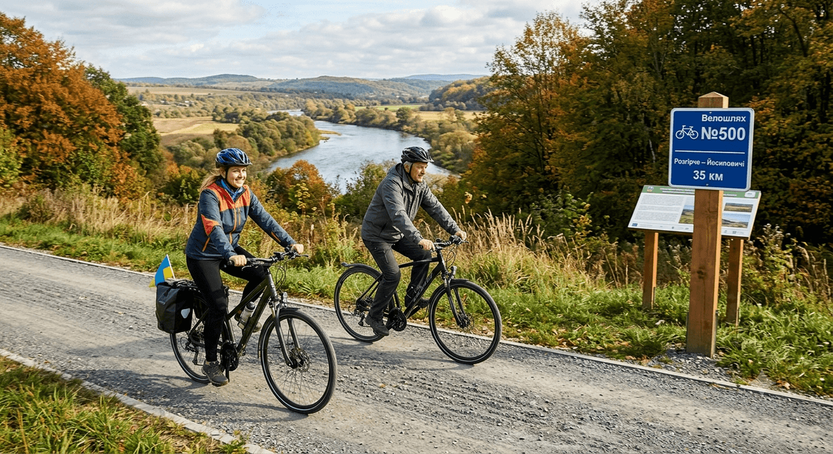 From rock monastery to Stryi valley. A new 35-kilometer bicycle route is being created in Lviv region