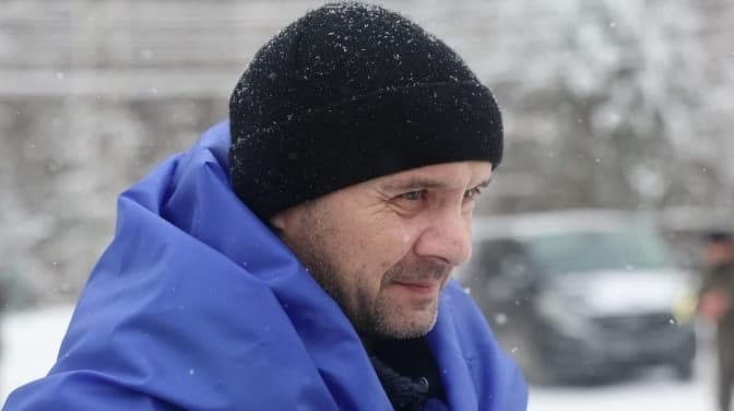 Повернений з полону житель Львівщини Назар Далецький, який вважався загиблим/ Фото: максим козицький