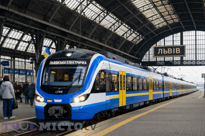 Ілюстративне фото міської електрички, згенероване за допомогою ChatGPT
