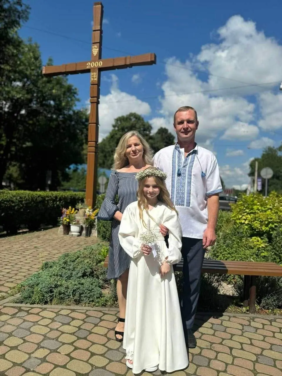 Володимир Хома з дружиною та наймолодшою донькою /фото з родинного архіву