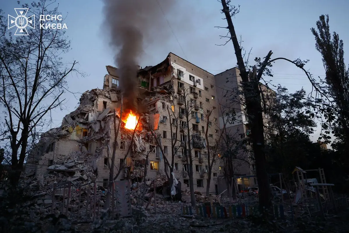 A 15-year-old girl and her family are being searched for under the rubble of a nine-story building in Kyiv.