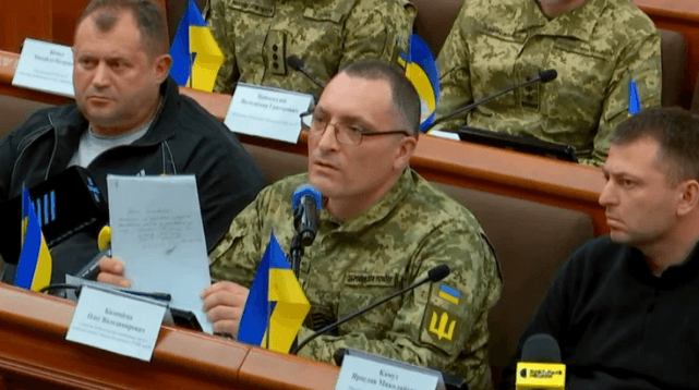 Олег Коломієць. Фото з трансляції ТСК