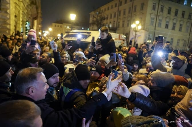 Львів’яни подякували Анджею Дуді за все, що Польща зробила для України. Фото та відео