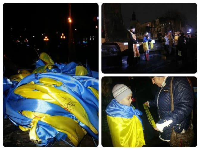 У Львові зв’язали 120-метрову «Стрічку єдності»