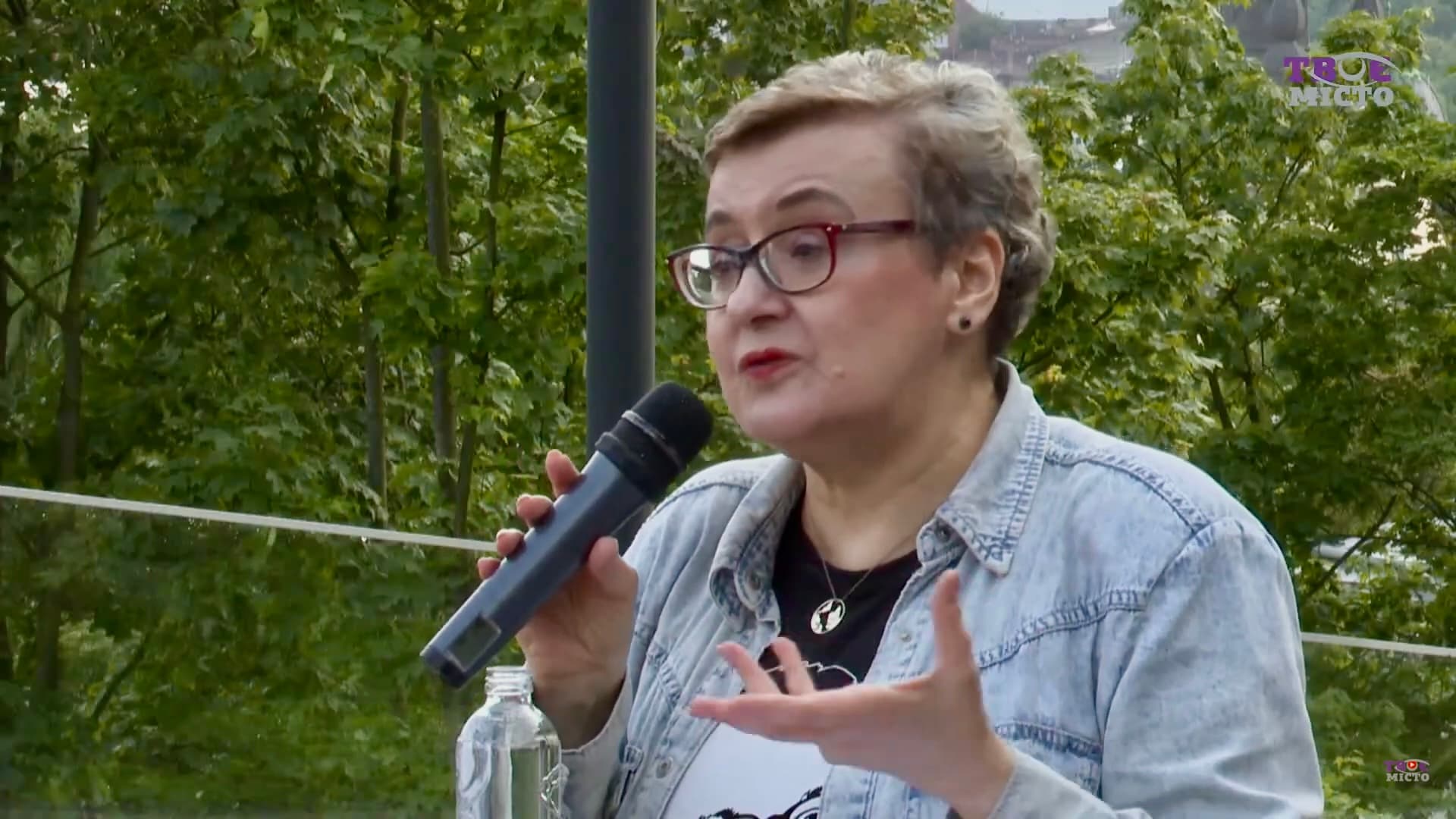 Оксана Забужко / Скриншот з трансляції "Твого міста"