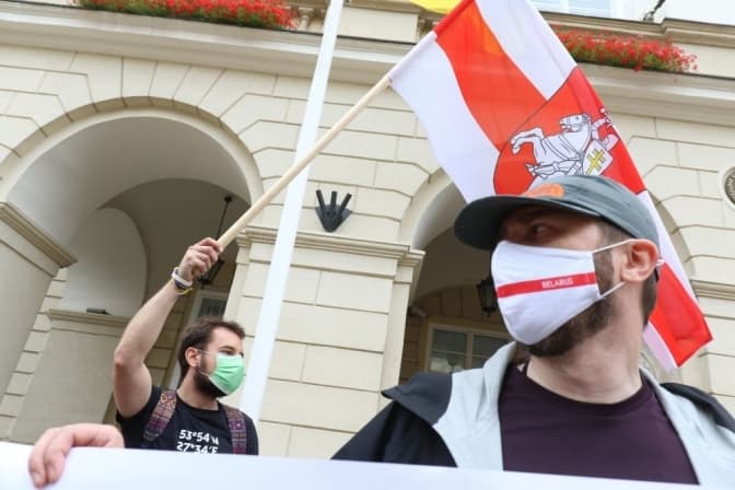 У Львові вшанували річницю початку протестів у Білорусі. Фото