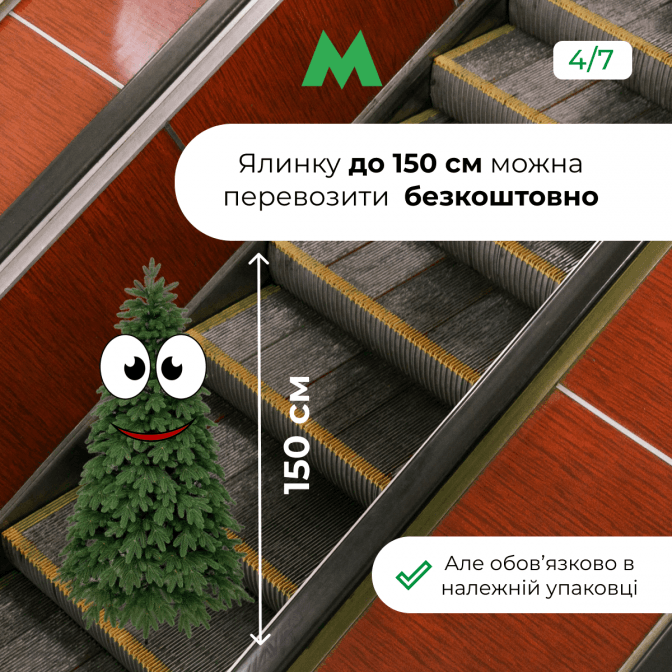 У метро нагадали правила перевезення ялинок: без пакування не пропустять