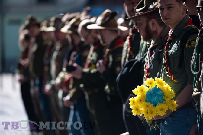 У Львові попрощалися із пластуном Павлом Петрущаком. Фото