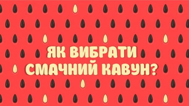 Дев’ять ознак доспілого кавуна. Інфографіка
