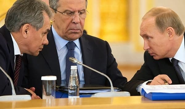 сергій шойгу, сергій лавров і володимир путін/Фото: з відкритих джерел